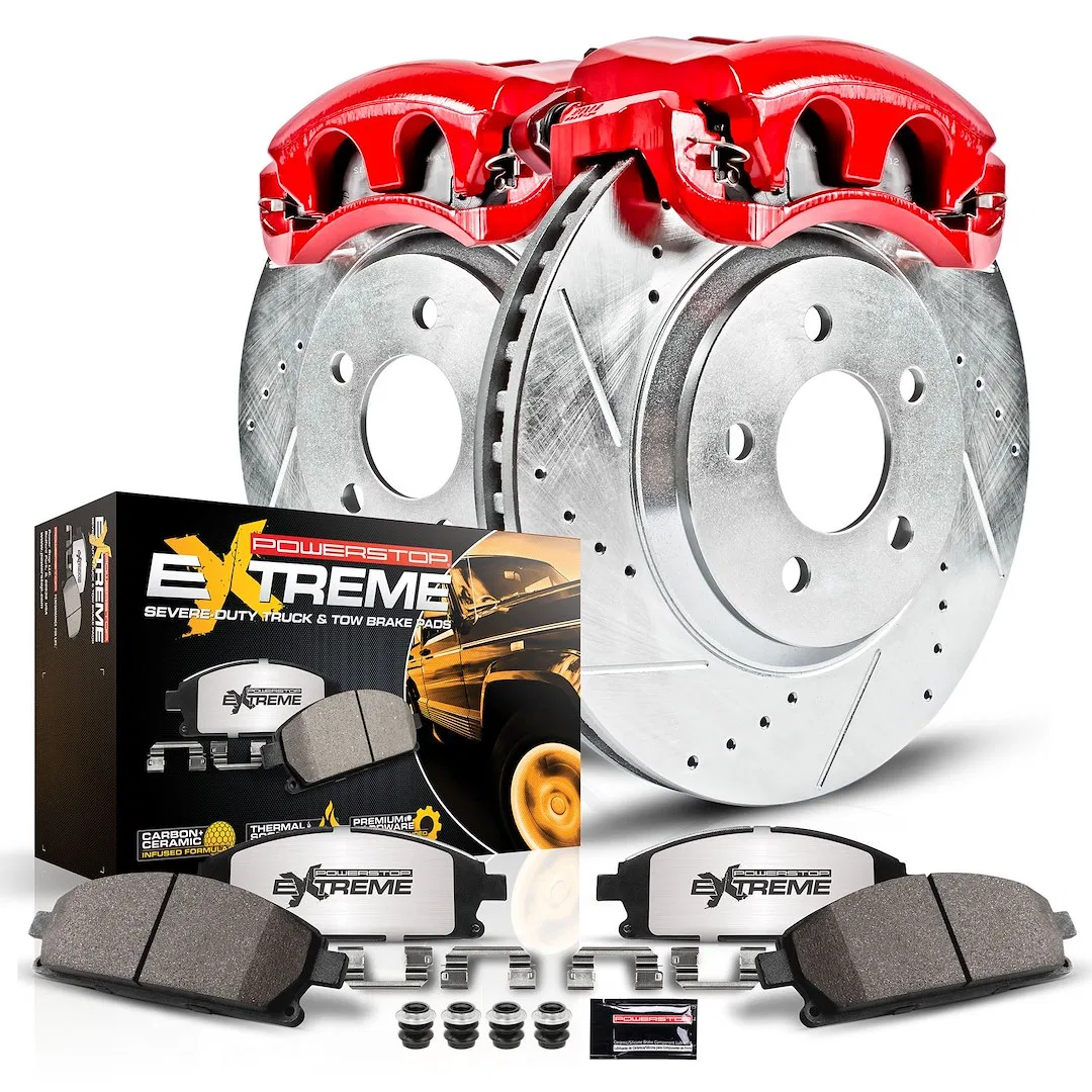 KC2172-36 – POWERSTOP Brake Kit, Z36 Extreme Carbon Fiber Ceramic Brake Pads Cross-Drilled And Slotted Rotor With Rot...